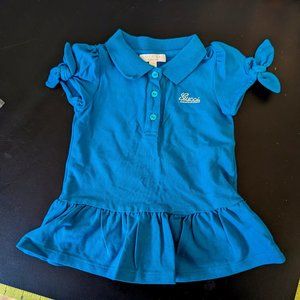 Gucci Pretty Blue dress, Bling logo 3/6 months